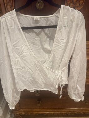 Wilfred White Wrap Blouse
